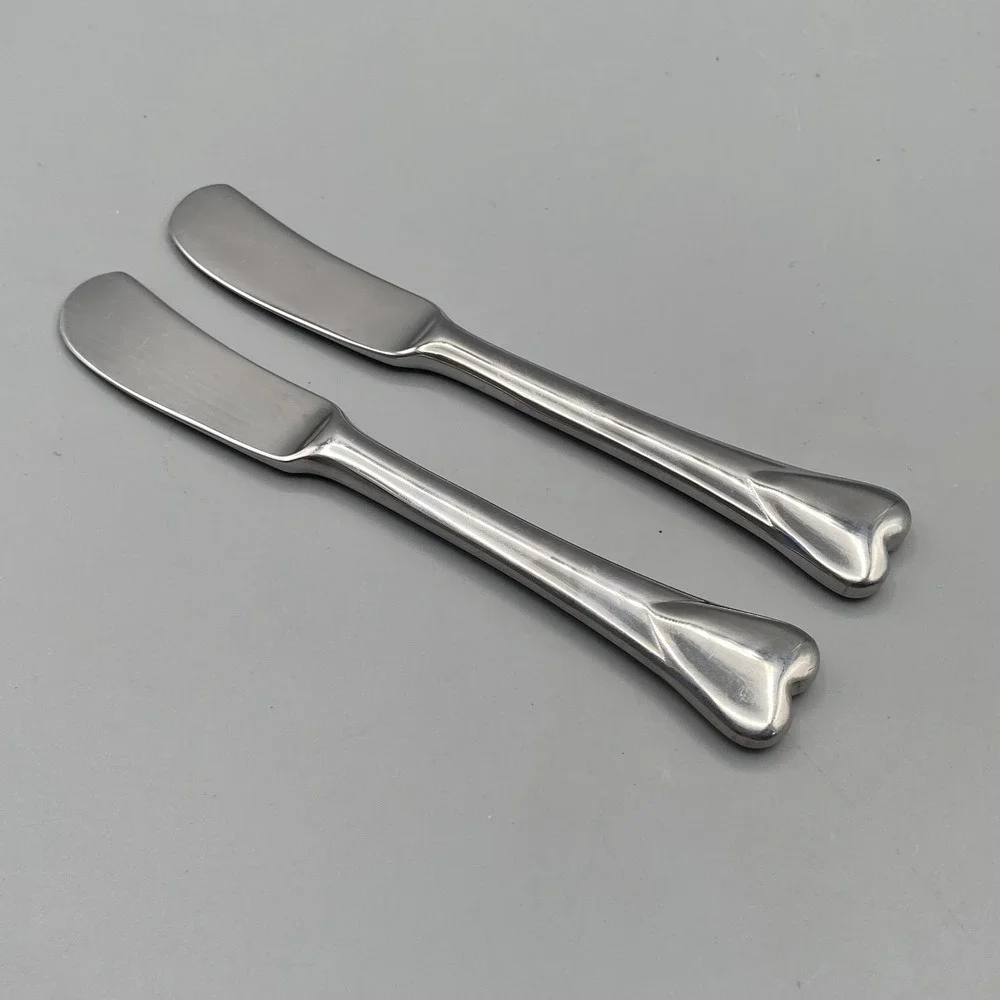 Towle Stainless Irresistible Heart Butter Spreader 2pcs 6 inches‎ Paddle